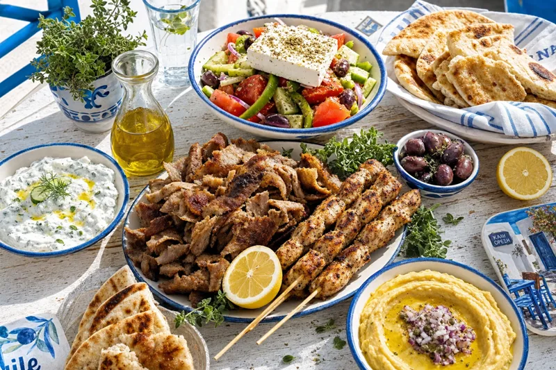 Thưởng thức các món ăn mang đậm phong vị Địa Trung Hải tại nhà hàng hướng ra biển Santorini.